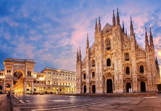 Milan Cathedral on sunrise