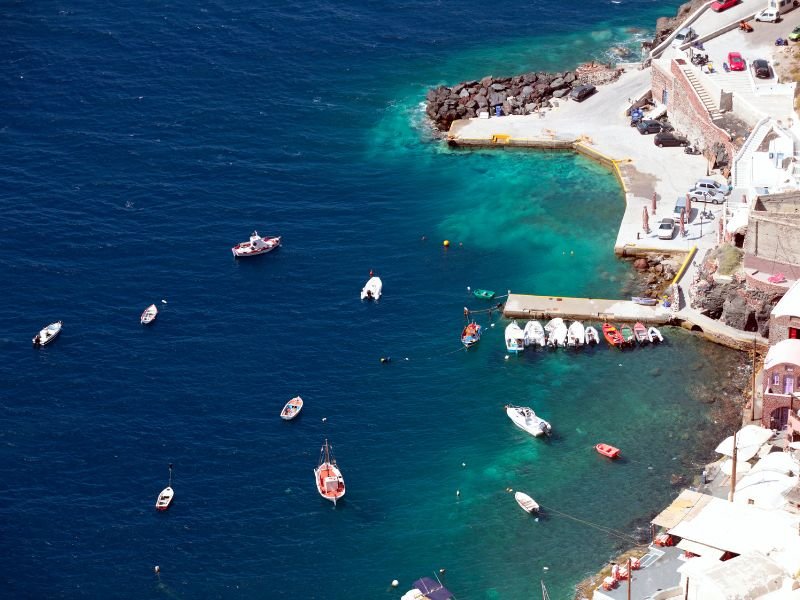 Santorini coast,Greece