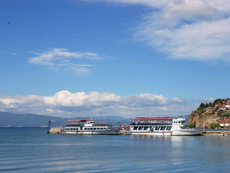 Ohrid lake boats